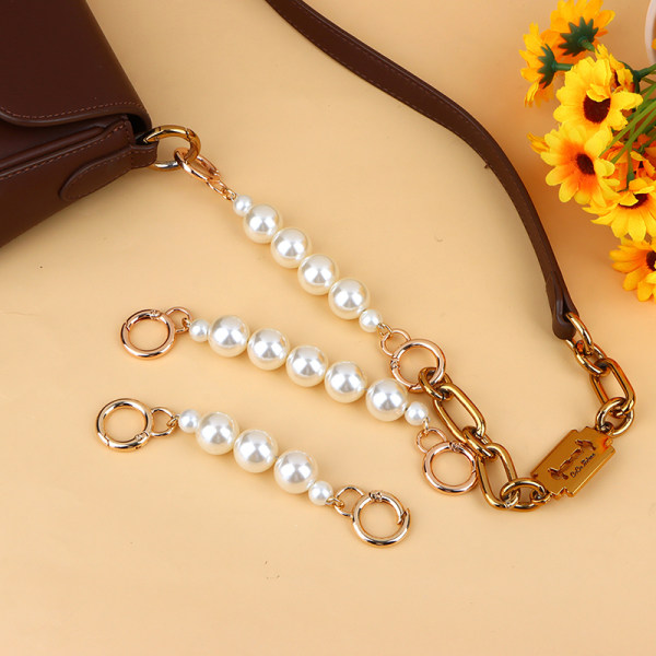 Veske Forlengelseskjede Crossbody Purse Pearl Chain Strap Håndveske D 18CM