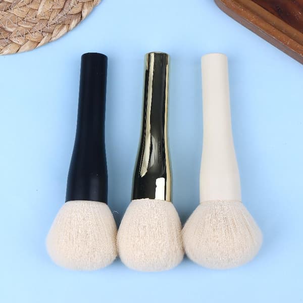 Mode Makeup Børster Skønhedspudder Ansigt Blush Stor Børste Pro Black