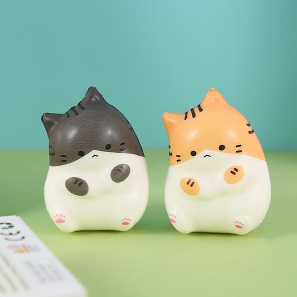 Søde Kat Fidget Legetøj Langsom Rebound Blødt Klemmelegetøj Hjemmekontor A3