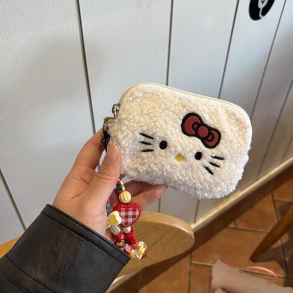 Sanrio Hello Kitty e Tecknad Sminkväska Bärbar Liten Artikel CCD Brown