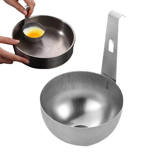 Eggekoker for posjerte egg, non-stick stor eggposjeringspanne B