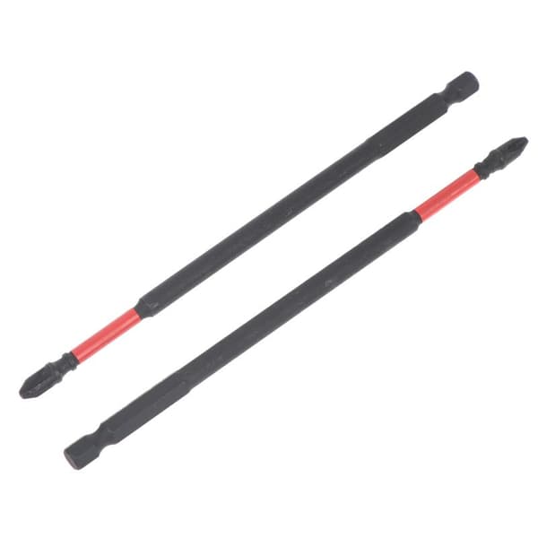 2/4 STK 6 tommer Pozidriv #2 PZ2 Slagfast Bitssett S2 Legert Stål A2