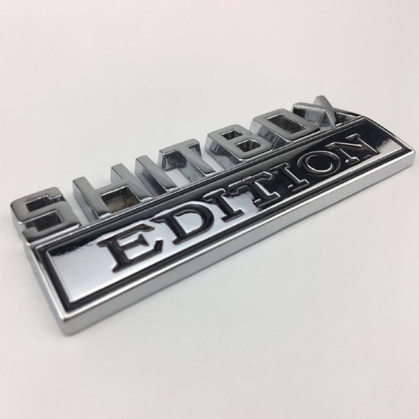 1X 3D ABS-emblem SHITBOX EDITION Badge Bilsvans sidodekal A