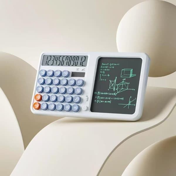Miniräknare med handskriftspad för studenter 12 siffror stor display A4