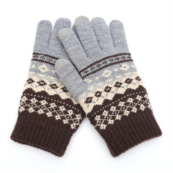 Vinter Touch hansker Dame Menn Varm Stretch Knitting Full Fine Gray fea1 |  Gray | Fyndiq