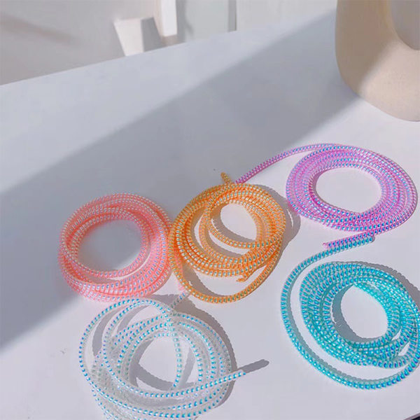 1,4m Fargetelefon Wire Cord Taubeskytter Fjærbeskyttelse Rop purple