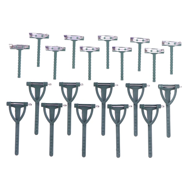 10 stk DIY Art Flower Brosje Holder Fast Clip T Shape Trekant 02