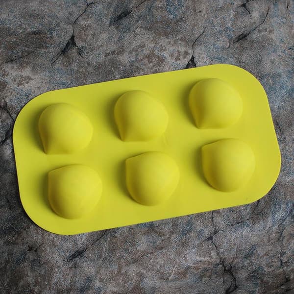 6 huller citron kastanjeform silikone kageform mousse budding Lemon