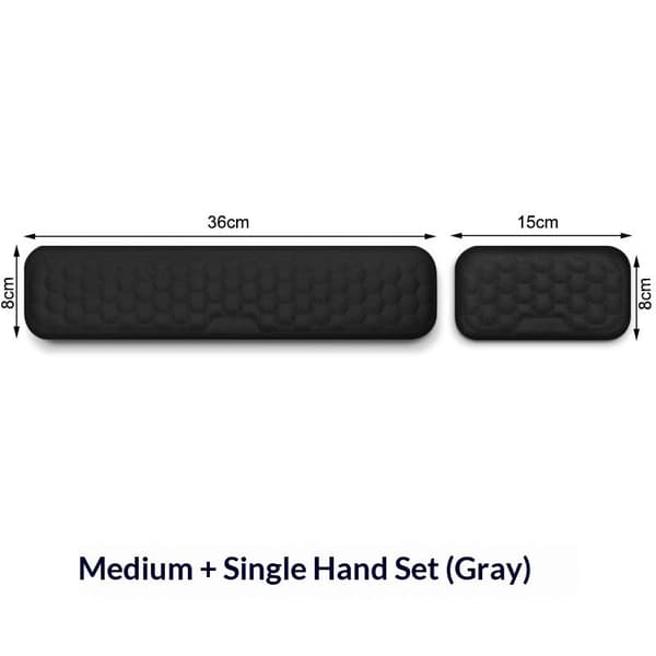 Musematte Tastatur Håndleddsbeskyttelse Hvilepute Kontor Skrivebeskyttelse Black 2