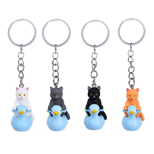 Creative Cartoon Cat Duck Keychain e Animal Key Holder Girls Ba A12