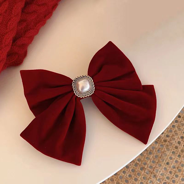 Big Bow Hiusneulat Iso rusetti Retro Yksiväriset Laadukkaat hiukset Red