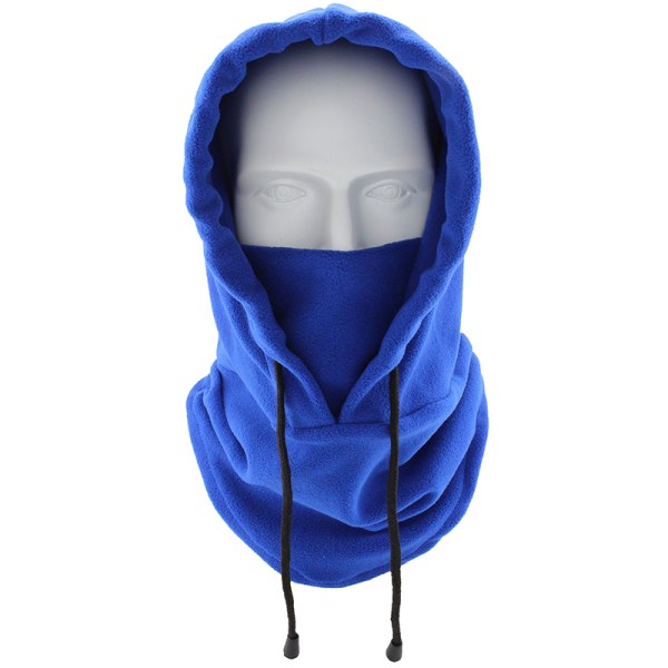 Fleece mænds Balaclava vinterhat Beanies Warmer Vindtæt Fuld Blue