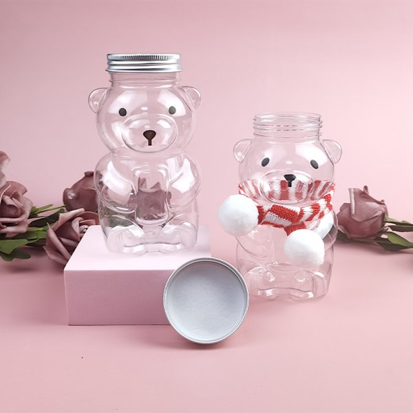 Engangsbruk drikkeflasker e Bear plastkopp juice drikkevarelager 4