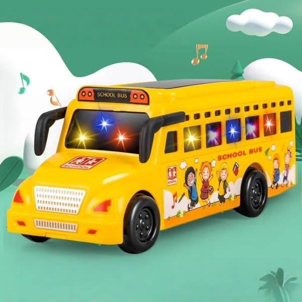1 st berättelse musik belysning roterande bil skolbuss leksaker tröghet A1