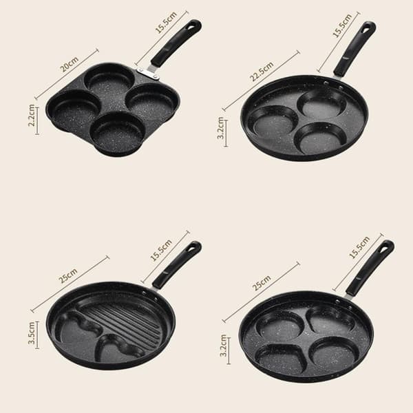 Egg Burger Stekepanne Trehåndtak Nonstick Husholdningsuniversa A2