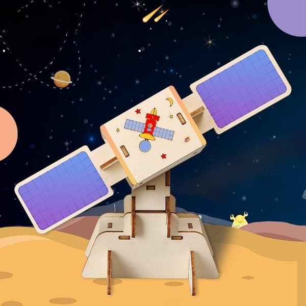 1 sett DIY solsatellitt kunstig montering barn student vitenskap A1