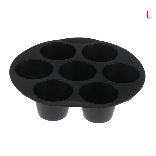 7 Even Cake Cups Air Fryer Accessories Round Muffin Cup Mold Ov Black L