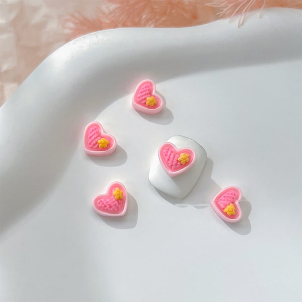 10 stk Kawaii Lollipop Nail Art Decor Sweet e 3D Candy Heart Nai A3