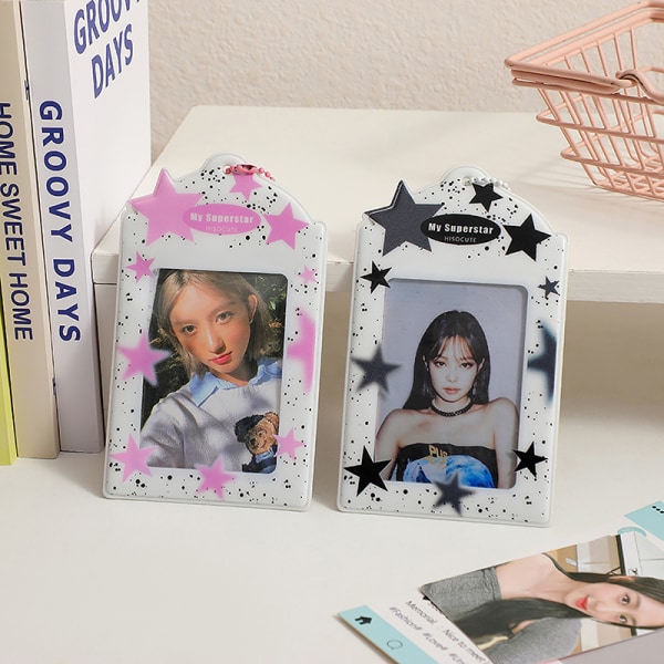 3-tommers Star Kpop-fotokortholder Idol Photo Protective Case P Blue