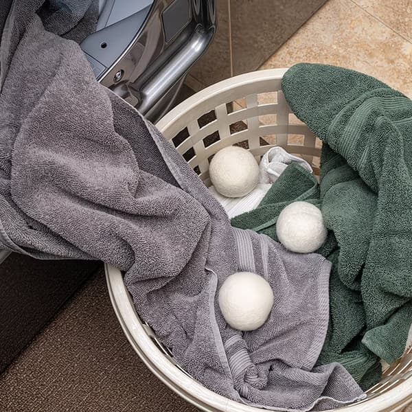 Tvättboll i ull Torkboll Tygmjukgörare Minskar A4