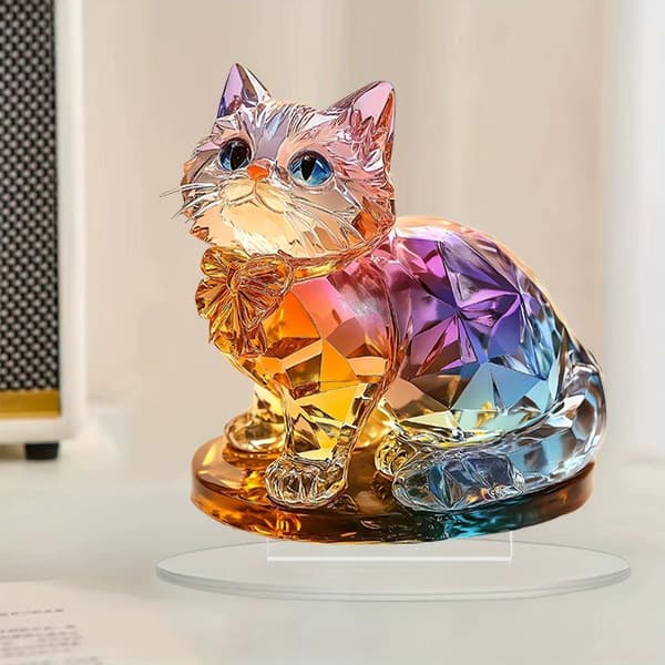 e Kattstaty Konst Hem Vardagsrum Skrivbordsdekor Perfekt Present D