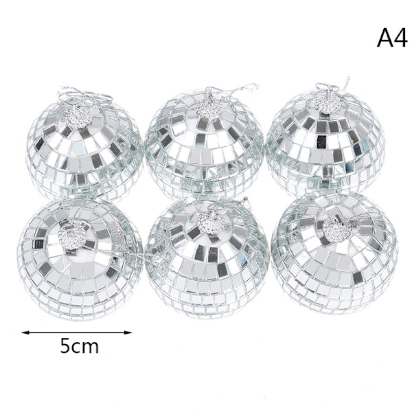 Juleballpynt 2-8cm Mini Disco Speilball Jul A4
