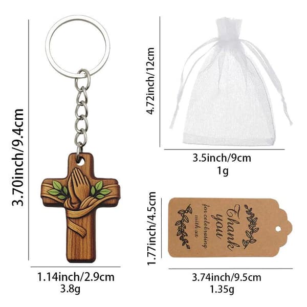 1/3 st/1 set Religiöst Träkors Nyckelring Present Bulk Duva Tryck A4