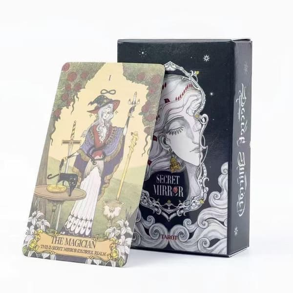 80 stk. Secret Mirror Deck-kortsett Spådomskort med guidebok