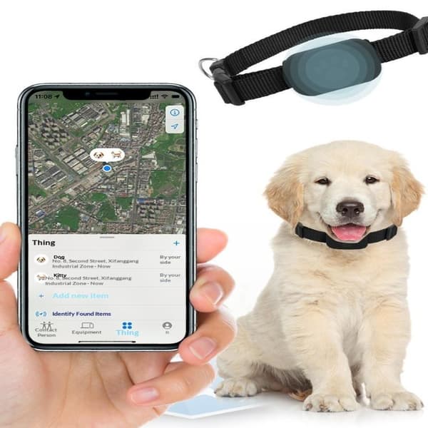 Bluetooth GPS Tracker Hund Mini Sporing Bevegelsesvarsel Halsbånd A3
