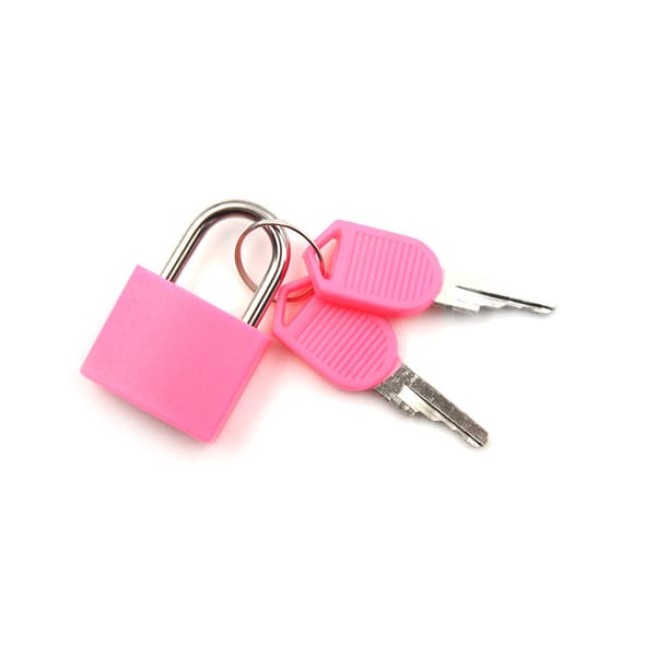 Mini starkt stållås Resväska Låda Sovsal Lås Pink