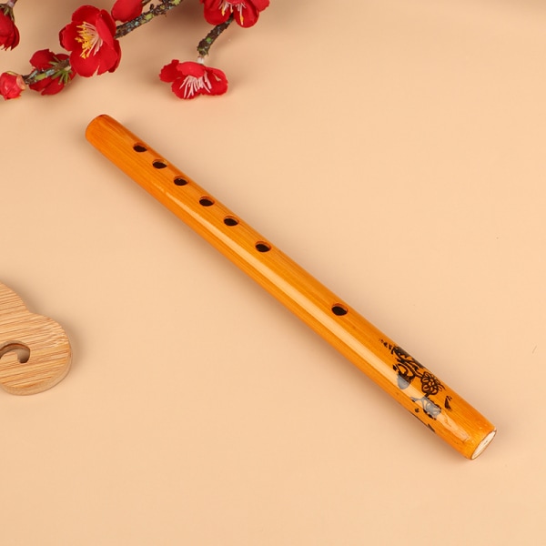 1 stk tradisjonell 6-hulls bambusfløyte vertikal fløyte 1pc