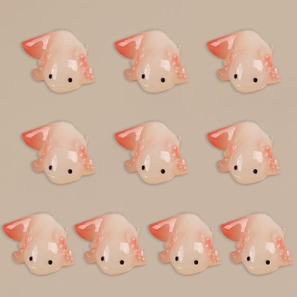 10 stk. Kawaii Mini Salamander Figurer Lysende Til Have Akva A2