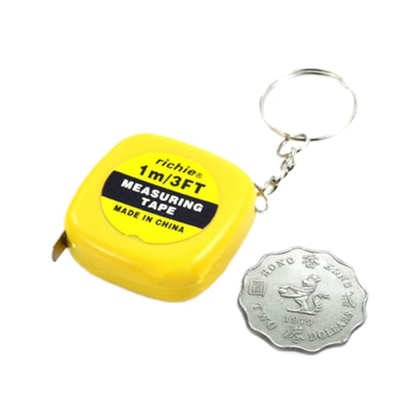 Stil Ny Mini Nyckelring Nyckelring Lätt Retractable Måttband