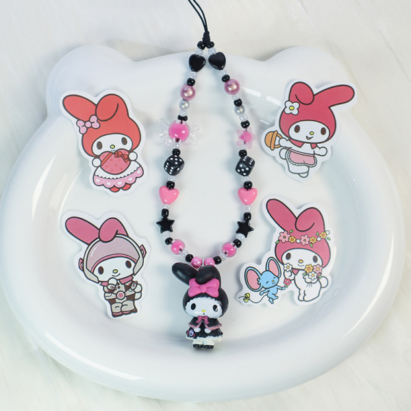 e Kuromi Melody Phone Chain Charm Sanrio Phone Rope Knot Cellph A1