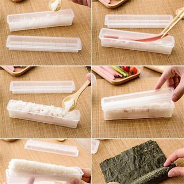 3 st Sushi Maker Kit Ris Rulleform Kök DIY Lätt Kockform
