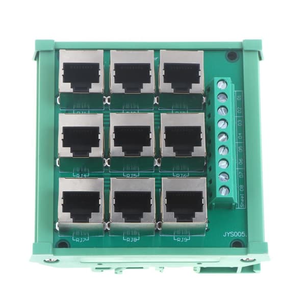 Til RJ45 8p8c Ethernet Port Terminalblokadapter Med 9 Skruer