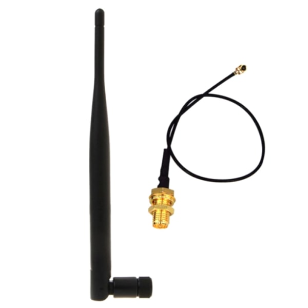 WiFi-antenni 5 dbi 21 cm U.FL/IPEX - RPSMA Pigtail -kaapeli 2,4 GHz