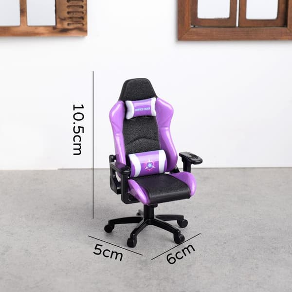 Mini Gaming Stol Modell Dockhus Roterbar Fåtölj Miniatyr White