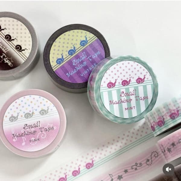e Snail Musikalske Noder Dekorativ Masking Tape Håndkonto Deco A3