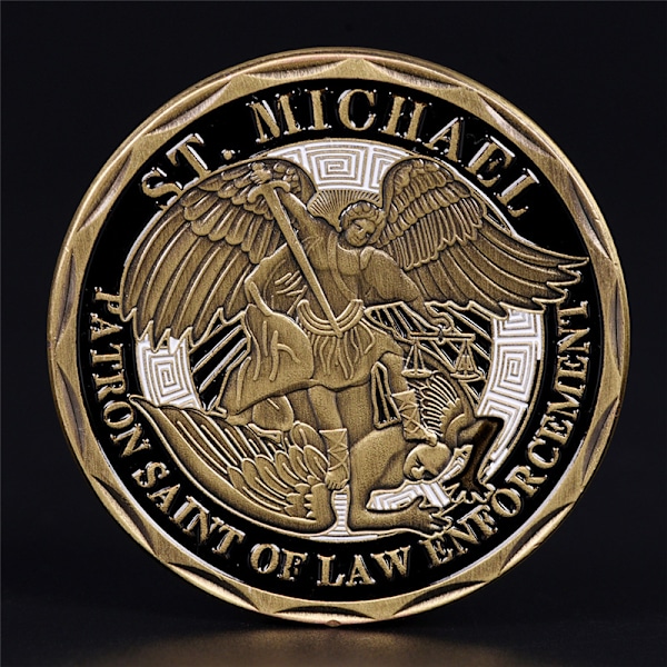 Michael Polisens emblem minnesmärke utmaning Bronze