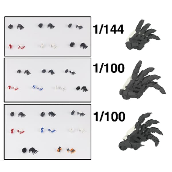 1 par rörliga händer 3.0 MG 1/100 1/144 Astray Red Frame Saz A4