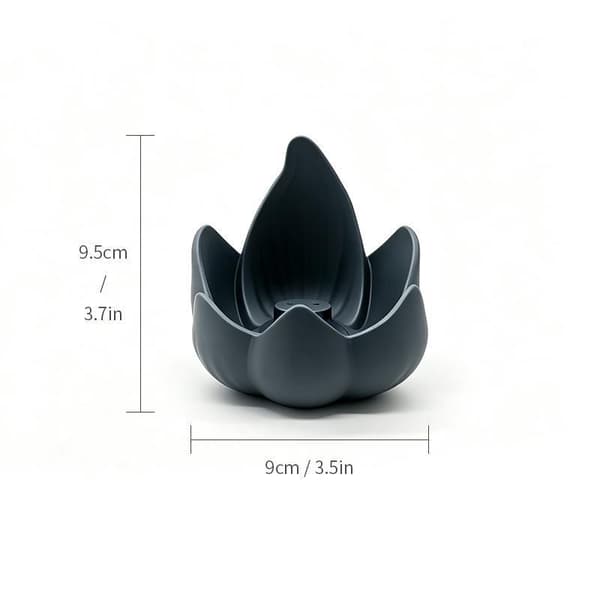 Kreativ Lotusformet Røkelsesholder Black
