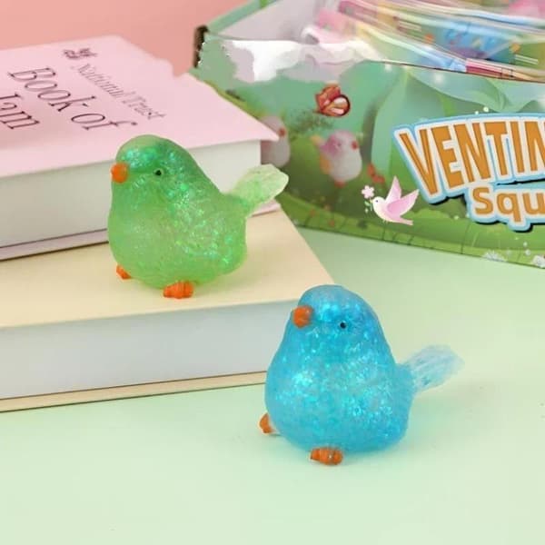 e Glitter Fugl Fidget Legetøj Blødt Perfekt til Børnefest A2