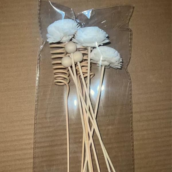 9 STK Kunstig Blomst Rattan Rør Duft Aroma Diffuser Sti