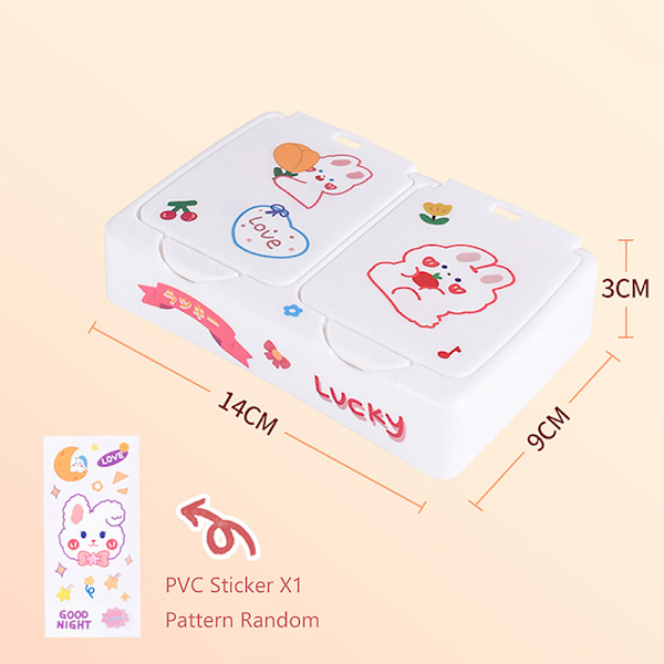 Kawaii tegneserie skrivebordsarrangør boks knap kosmetik smykker make B