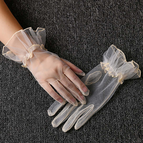 Champagne lace sales gloves