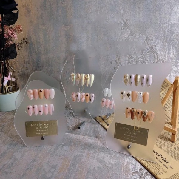 Akryl Nail Art Display Uregelmæssig Board Transparent Nail Art S C