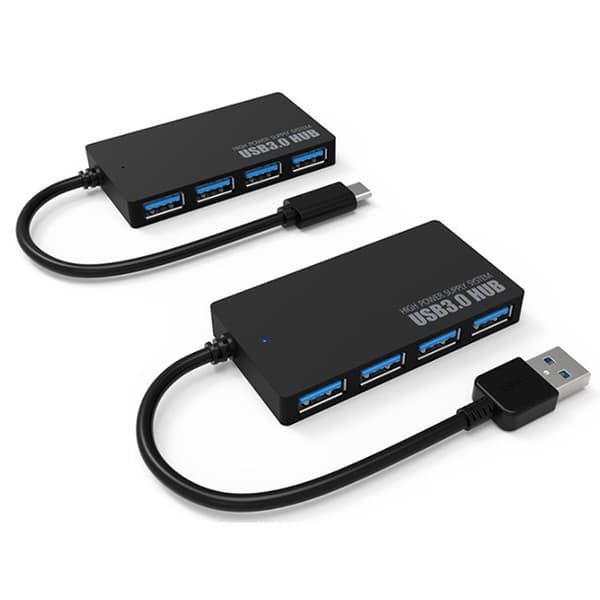 USB Hub USB 3.0 4 Port Typ C HUB Höghastighetsdatakabel Konvertera USB