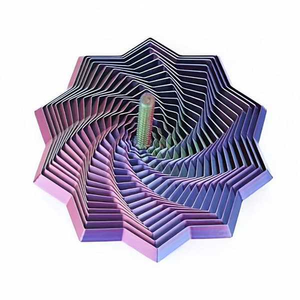3D-printet spiral-fidget-tårn, jevn rotasjon for barn og voksne A2