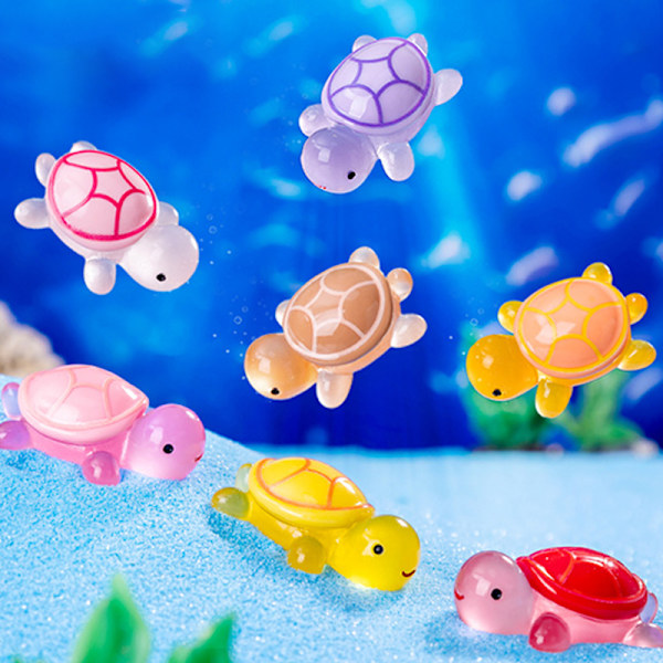 Cartoon Resin Luminous Turtle Ornament Cartoon Aquarium Fish Ta 2